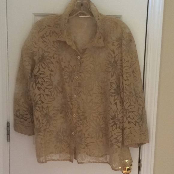 Unbranded Burnout tunic in tan - Picture 6 of 7